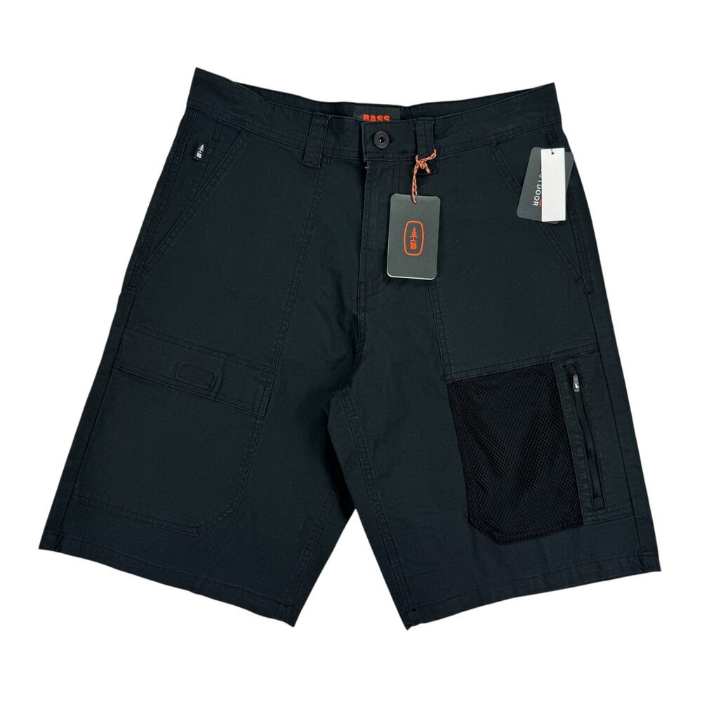 Bass Outdoor Mens Explorer Cargo 11" Shorts Black 32